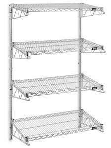 USC H-6721 WALL-MOUNT WIRE SHELVING - 36 X 18 X 63"