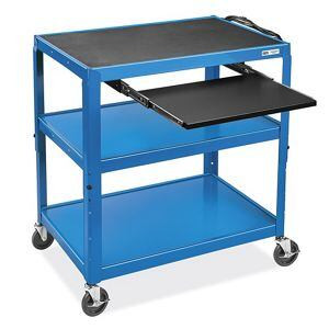 USC H-6746BLU COMPUTER CART - 34 X 20", BLUE