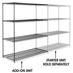 USC H-6750-86A BLACK WIRE SHELVING ADD-ON UNIT - 72 X 3
