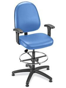 USC H-6991BLU DELUXE WORK STOOL WITH ADJUSTABLE ARMS -