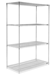 USC H-6761-96 CHROME WIRE SHELVING UNIT - 60 X 30 X 96