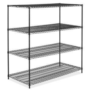 USC H-6749-63 BLACK WIRE SHELVING UNIT - 60 X 30 X 63"