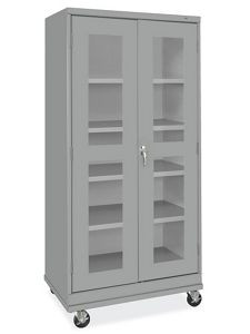 USC H-9091AGR CLEAR-VIEW MOBILE STORAGE CABINET - 36 X