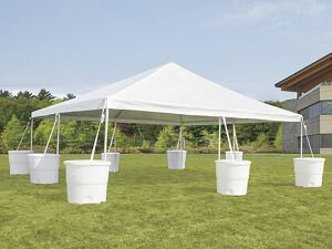 USC H-9246 EVENT TENT WITH BARRELS - 20 X 20'