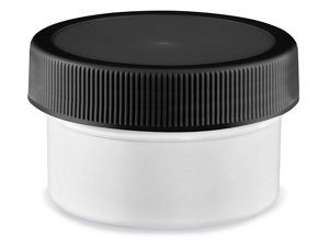 USC S-14504B-BL WHITE ROUND WIDE-MOUTH PLASTIC JARS BULK