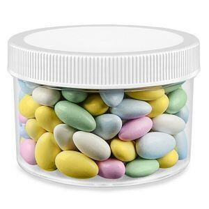 USC S-22855B-W CLEAR ROUND WIDE-MOUTH PLASTIC JARS BULK
