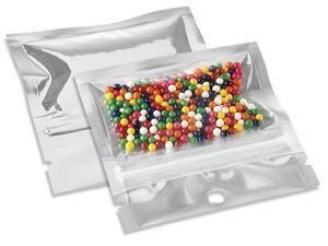 USC S-24058SILB FLAT BARRIER POUCHES - 3 X 3", SILVER BA