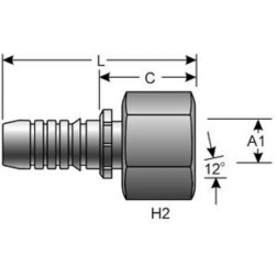 GATES CORPORATION G206450815 HYD/HOSE FITTINGS