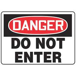 ACCUFORM SIGNS MADM139VP DANGER SIGN,DO NOT ENTER,10"X14"
