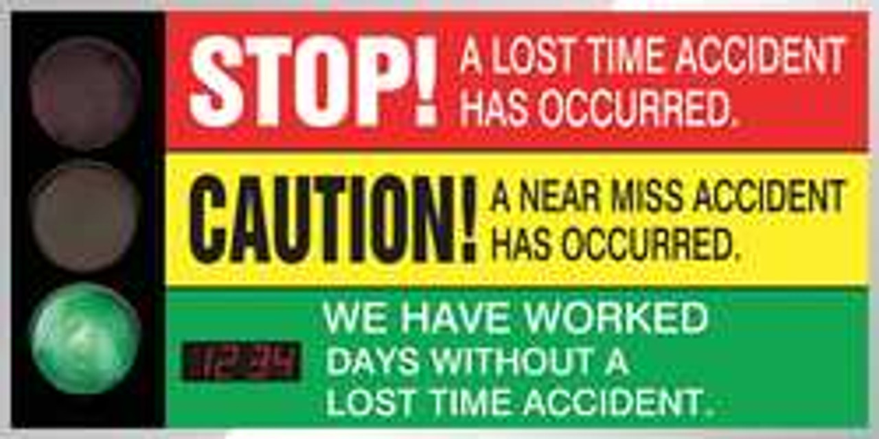 ACCUFORM SIGNS SCT921 SAFETY SCOREBOARD 36 X 72IN AL/PLSTC ENG