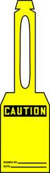 ACCUFORM SIGNS TAL325 CAUT TAG 5-1/4 X 3-1/4 IN BK/YEL PK25