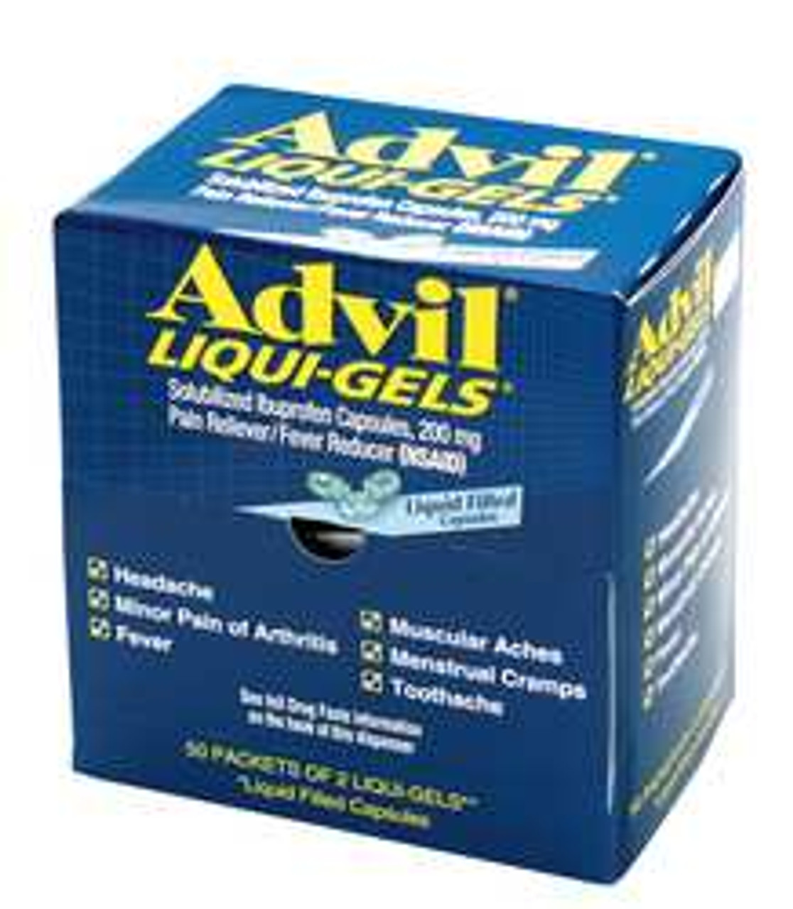 ADVIL 016902 PAIN RELIEVER GEL TABLET 200MG PK100 ADVIL 016902 PAIN RELIEVER GEL TABLET 200MG PK100