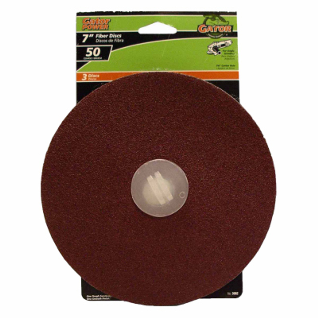 ALI INDUSTRIES 3082 7IN FIBER DISC 50GRIT 3PK     