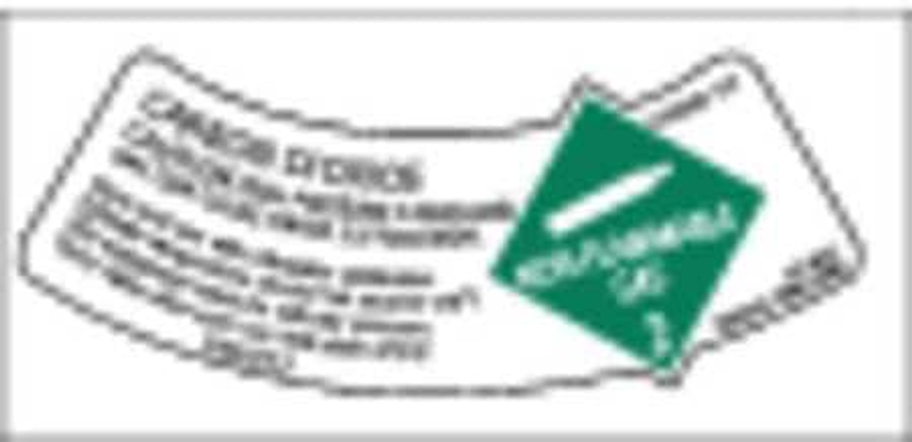 ELECTROMARK Y619133 GAS CYLINDER SHOULDER LABEL PK10