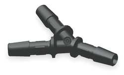 ELDON JAMES Y0-4BN Y CONNECTOR 1/4 IN BARBED NYLON PK 10