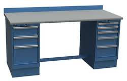 LISTA XSTB123-72PTBB TECHNICAL WORKBENCH 2 PEDESTAL W 72 BLUE