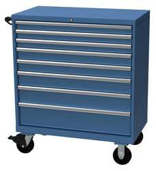 LISTA XSHS0900-0809MBB MOBILE MODULAR DRAWER CABINET BRIGHT BLU