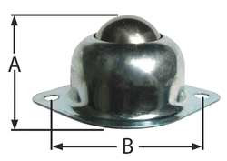 ASHLAND CONVEYOR W22280 BALL TRANSFER FLANGE BALL DIA 1 IN