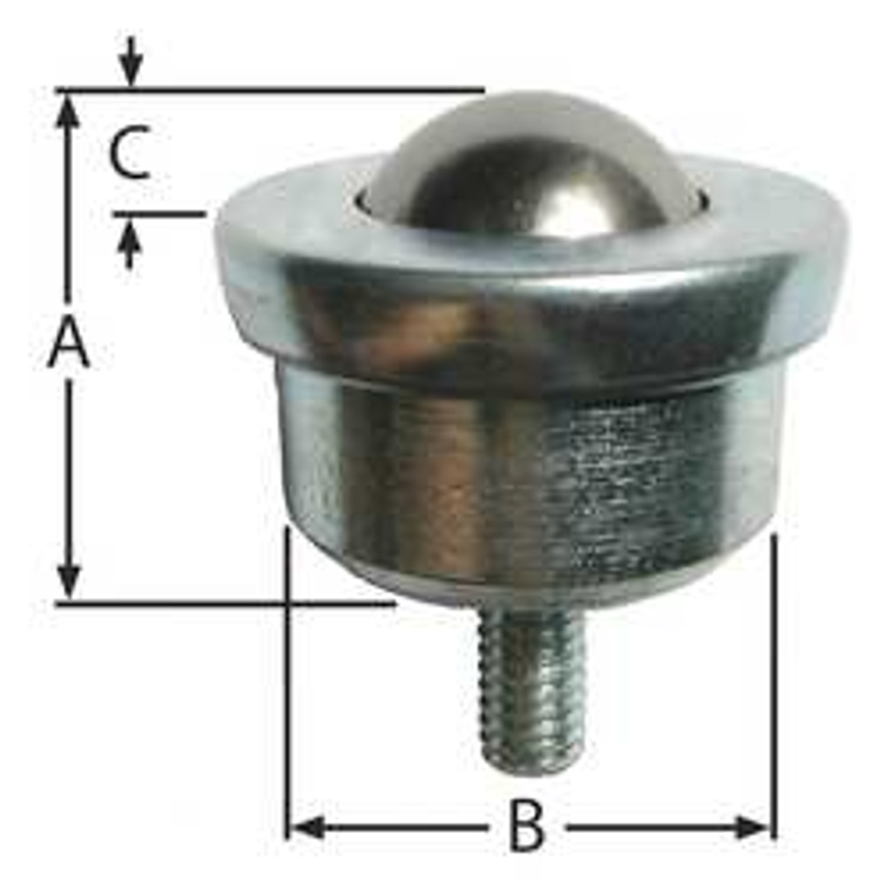 ASHLAND CONVEYOR W25906 BALL TRANSFER THREADED BALL DIA 5/8 IN
