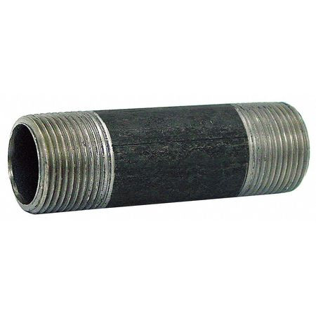 BECK 330024001 BLACK PIPE NIPPLE THREADED 1X2 IN