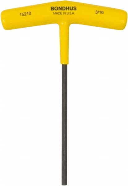 BONDHUS 15210 3/16" HEX, T-HANDLE CUSHION GRIP, HEX KE