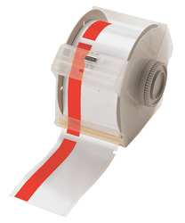 BRADY SPC ABSORBENTS 113157 PRINTER TAPE WHITE/RED 100 FT L 3 IN W
