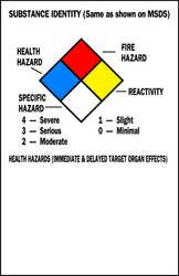BRADY SPC ABSORBENTS 121165 NFPA LABEL 5 IN.H VINYL 3 IN.W PK 500