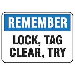 BRADY SPC ABSORBENTS 17737LS REMINDER LABEL 3-1/2 IN H 5 IN W PK25