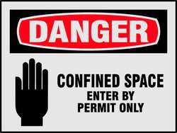 BRADY SPC ABSORBENTS 27417LS DANGER LABEL 3-1/2 IN H 5 IN W PK8