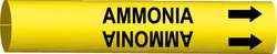 BRADY SPC ABSORBENTS 4005-H PIPE MARKER,AMMONIA,10 IN H,32 IN W