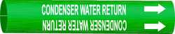 BRADY SPC ABSORBENTS 4040-A PIPE MARKER CONDENSER WATER RETURN GREEN