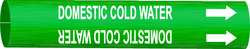 BRADY SPC ABSORBENTS 4048-G PIPE MRKR DOMESTIC COLD WATER 8TO9-7/8IN