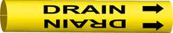 BRADY SPC ABSORBENTS 4054-G D3238 PIPE MARKER DRAIN YELLOW 8 TO 9-7/