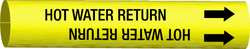 BRADY SPC ABSORBENTS 4081-D D3154 PIPE MARKER HOT WATER RETURN Y 4 T