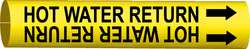 BRADY SPC ABSORBENTS 4081-G D3247 PIPE MARKER HOT WATER RETURN 8TO9-