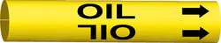 BRADY SPC ABSORBENTS 4103-C PIPE MARKER,OIL,2 IN H,2 IN W