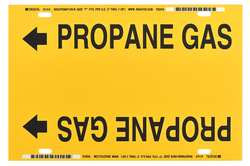 BRADY SPC ABSORBENTS 4114-F PIPE MARKER PROPANE GAS YEL 6 TO7-7/8 IN