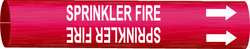 BRADY SPC ABSORBENTS 4127-H PIPE MARKER SPRINKLER FIRE RED 10TO15 IN