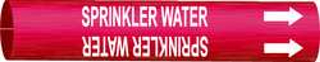 BRADY SPC ABSORBENTS 4128-H PIPE MARKER SPRINKLER WATER R 10 TO15 IN