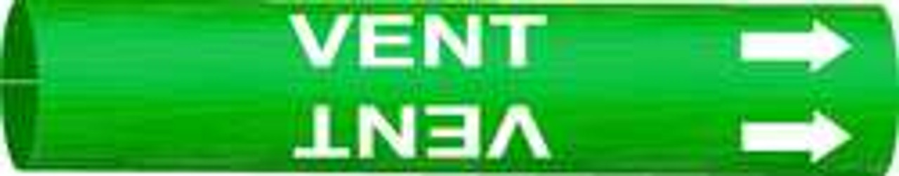 BRADY SPC ABSORBENTS 4150-D D3168 PIPE MARKER VENT GREEN 4 TO 6 IN