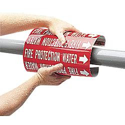 BRADY SPC ABSORBENTS 4155-D D3169 PIPE MARKER WATER GREEN 4 TO 6 IN