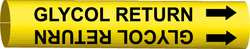 BRADY SPC ABSORBENTS 4189-H PIPE MARKER GLYCOL RETURN YEL 10 TO15 IN
