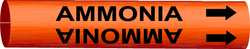 BRADY SPC ABSORBENTS 4290-A D2989 PIPE MARKER AMMONIA ORNG 3/4 TO 1-