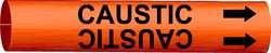 BRADY SPC ABSORBENTS 4307-B PIPE MARKER,CAUSTIC,7/8 IN H,7/8 IN W
