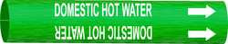 BRADY SPC ABSORBENTS 4316-D D3142 PIPE MARKR DOMESTIC HOT WATER GN 4