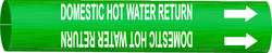 BRADY SPC ABSORBENTS 4317-B D3049 PIPE MARKER DOMESTIC HOT WATER RET