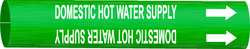 BRADY SPC ABSORBENTS 4318-C D3097 PIPE MARKER DOMESTIC HOT WATER SUP