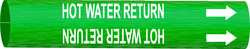BRADY SPC ABSORBENTS 4337-B PIPE MRKR,HOT WATR RETRN,7/8IN H,7/8IN W