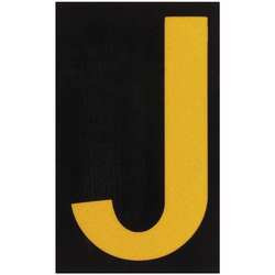 BRADY SPC ABSORBENTS 5000-J REFLECTIVE NUMBERS AND LETTERS,J,PK25