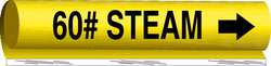 BRADY SPC ABSORBENTS 5609-I PIPE MARKER 60# STEAM Y 1-1/2 TO2-3/8 IN